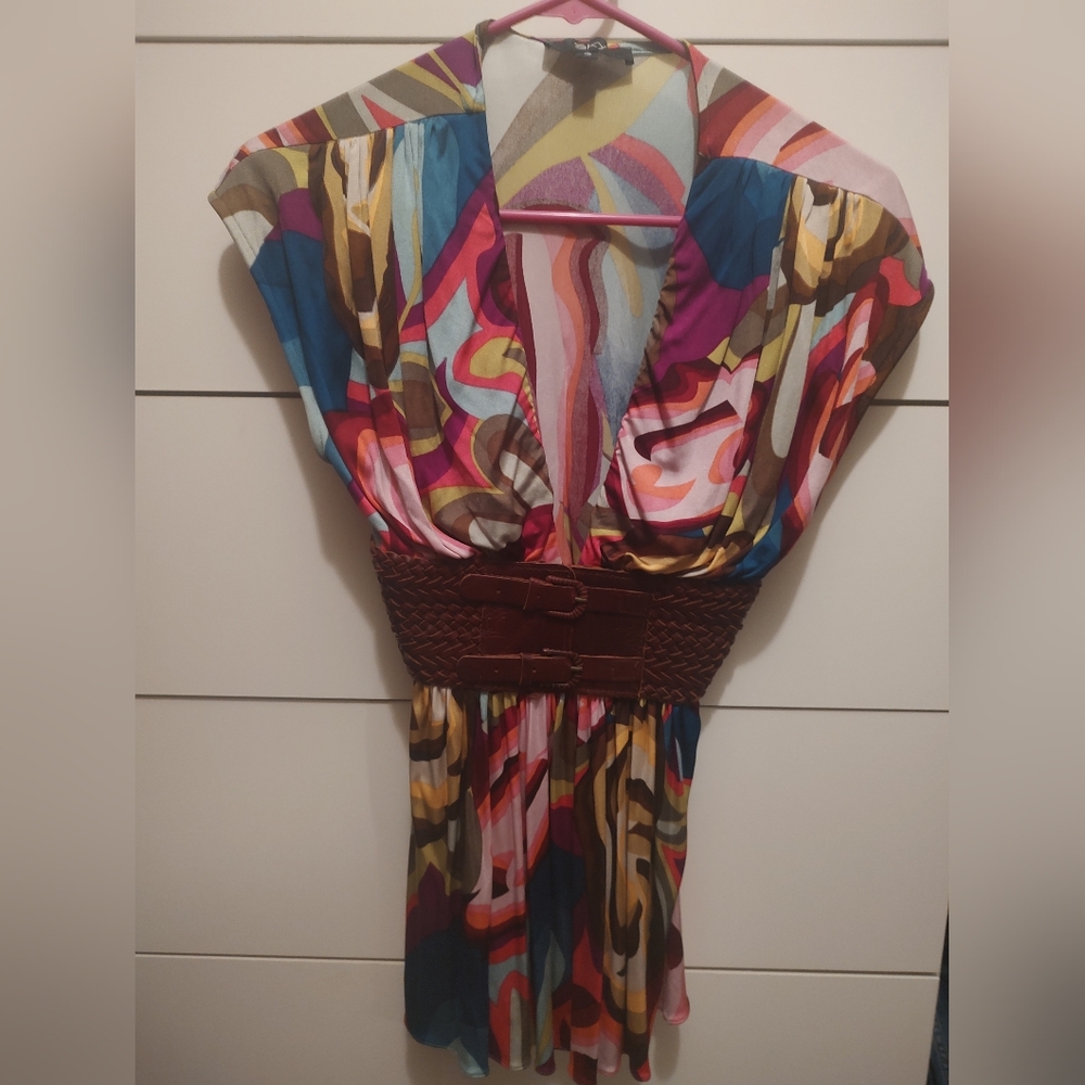 Sky Brand leather belt top